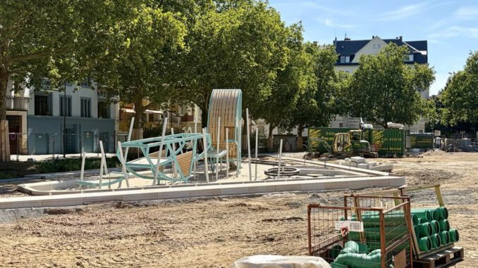 Elsässer Park in Wiesbaden: Bauarbeiten laufen planmäßig, Fertigstellung im Herbst geplant Elsässer Park in Wiesbaden: Bauarbeiten laufen planmäßig, Fertigstellung im Herbst geplant